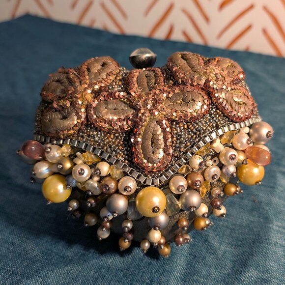 Mary Frances Handbags - Mary Francis "Take Heart" RARE Clutch or Shoulder Bag